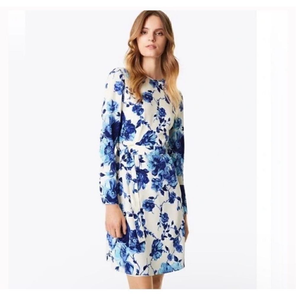 Tory Burch Giovanna Long sleeve Lilly floral 8 100% silk